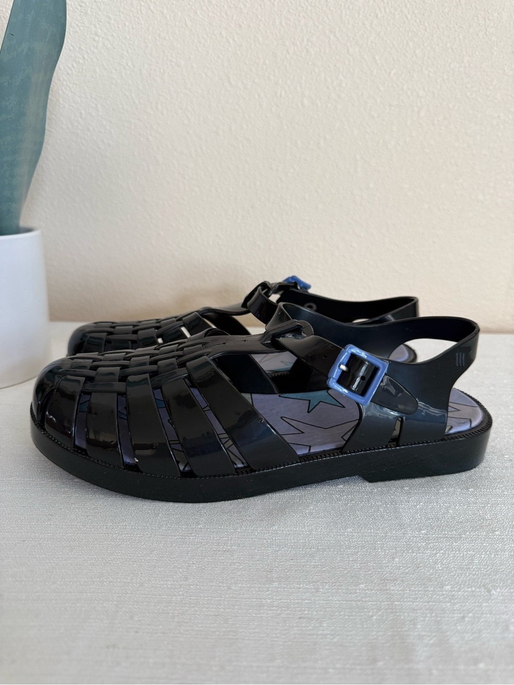 Melissa Black Jelly Fisherman Sandals US 9 - Picture 8 of 11